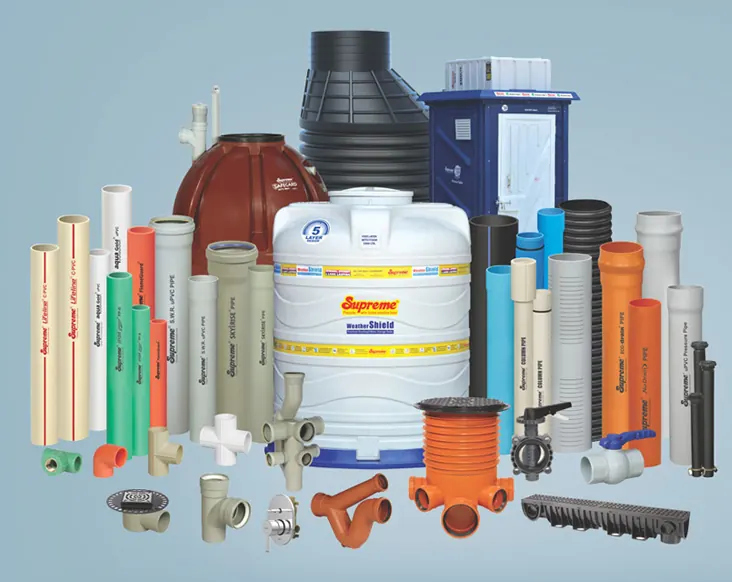 Supreme pipes, fittings, water tanks and drainage products